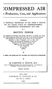 Cover of: Compressed air by Gardner Dexter Hiscox, Gardner Dexter Hiscox