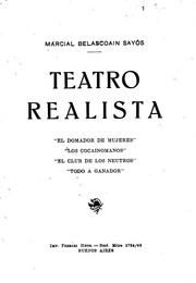 Cover of: Teatro realista by Marcial Belascoain Sayós.