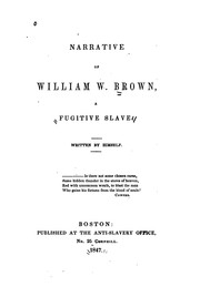 Cover of: Narrative of William W. Brown, a Fugitive Slave