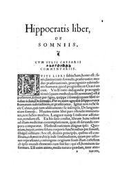 Cover of: Hippocratis liber De somnis