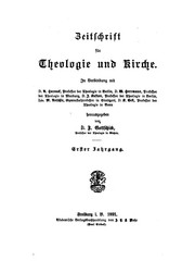 Cover of: Zeitschrift für Theologie und Kirche