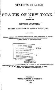Cover of: Statutes at Large of the State of New York: Comprising the Revised Statutes ...