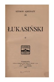 Łukasiński by Szymon Askenazy
