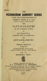 Cover of: Saptapadarthi nama Vaiśesikaprakaranam