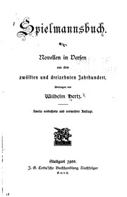 Cover of: Spielmannsbuch. by Wilhelm Hertz