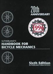Cover of: Handbook for bicycle mechanics