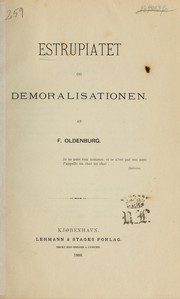 Cover of: Estrupiatet og demoralisationen