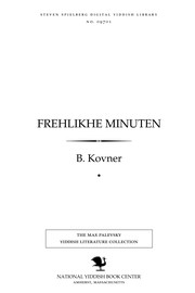 Cover of: Frehlikhe minuṭen: geḳliebene humorisṭishe ertsehlungen