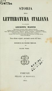 Cover of: Storia della letteratura italiana