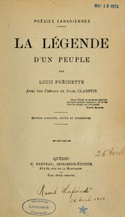 Cover of: La Légende d'un peuple