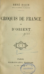 Cover of: Croquis de France et d'Orient