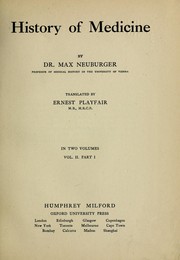 Cover of: History of medicine