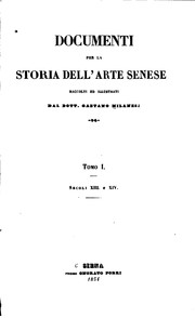 Cover of: Documenti per la storia dell'arte senese