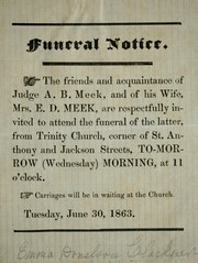 Cover of: Funeral notice by 