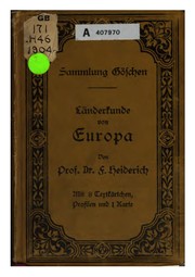 Cover of: Lánderkunde von Europa... Mit 8 Textkártchen und Profilen und einer Karte der Alpeneinteilung