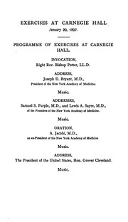 Cover of: The Celebration of the Semi-centennial Anniversary of the New York Academy of Medicine: Held at ...