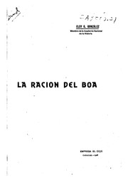 Cover of: La racion del boa. by Eloy Guillermo González