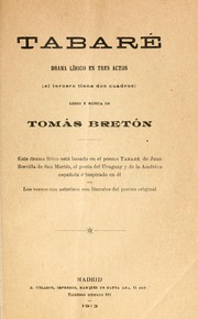 Cover of: Tabaré by Tomás Bretón