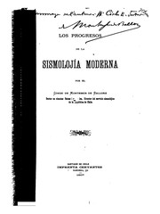 Cover of: Los progresos de la sismolojía moderna by 