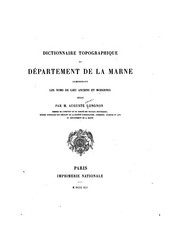 Cover of: Dictionnaire topographique du département de la Marne by Auguste Longnon