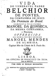 Vida do veneravel padre Belchior de Pontes by Fonseca, Manuel da