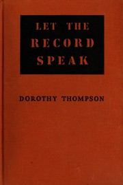 Cover of: Let the record speak
