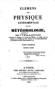 Cover of: Elémens de physique expérimentale et de météorologie by Claude Servais Mathias Pouillet