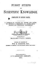 Cover of: First steps in scientific knowledge.