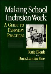 Cover of: Making school inclusion work by Katie Blenk