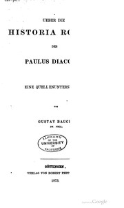 Cover of: Ueber die Historia romana des Paulus Diaconus. by Gustav Bauch