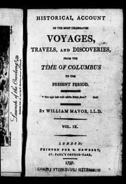 Cover of: Historical account of the most celebrated voyages, travels, and discoveries by William Fordyce Mavor