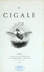 Cover of: La Cigale by Henri de Bornier