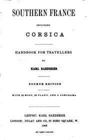 Cover of: Southern France, Including Corsica: Handbook for Travellers by Karl Baedeker (Firm)