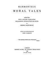 Cover of: Marmontel's moral tales by Jean François Marmontel