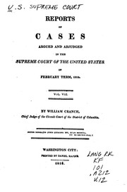 Cover of: Reports of Cases Argued and Adjudged in the Supreme Court of the United States