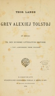 Cover of: Grev Alexiej Tolstoj by Thor Naeve Lange