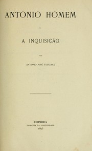 Cover of: Antonio Homem e a inquisição