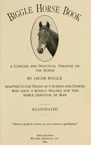 Biggle horse book by Jacob Biggle