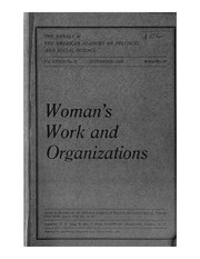 Cover of: ...[Woman's work and organizations] by American Academy of Political and Social Science.