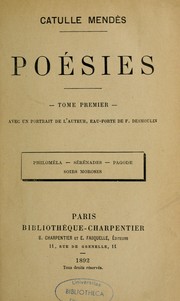 Cover of: Poésies