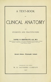 Cover of: A text-book of clinical anatomy: for students and practitioners
