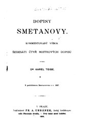 Cover of: Příspěvky k životopisu a umělecké činnosti Mistra Bedřicha Smetany