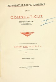 Cover of: Representative citizens of Connecticut by American Historical Company, inc. (New York)