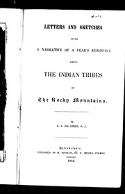 Cover of: Letters and sketches with a narrative of a year's residence among the Indian tribes of the Rocky Mountains