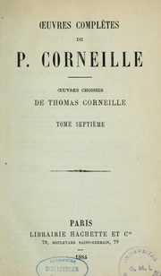 Cover of: Oeuvres complètes de P. Corneille by Pierre Corneille