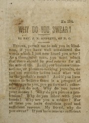 Cover of: Why do you swear?
