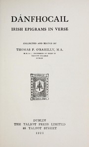 Cover of: Dfhocail: Irish epigrams in verse
