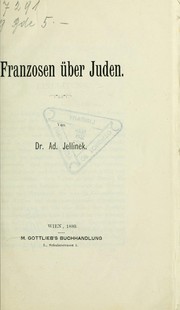 Cover of: Franzosen über Juden