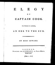 Cover of: Elegy on Captain Cook: to which is added, An ode to the sun