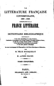 Cover of: La littérature française contemporaine. XIXe siècle: ... Le tout accompagné de notes biographiques et littéraires.